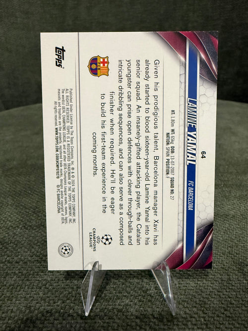Lamine Yamal #64 (RC) RARE - 2023-24 Topps UEFA Club Competitions